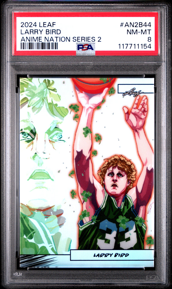 Graded 2024 Leaf Larry Bird #AN2B44 Anime Nation Series 2 /99 Basketball Card PSA 8 Near Mint (ONLINE ORDER ONLY)