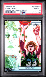 Graded 2024 Leaf Larry Bird #AN2B44 Anime Nation Series 2 /99 Basketball Card PSA 8 Near Mint (ONLINE ORDER ONLY)