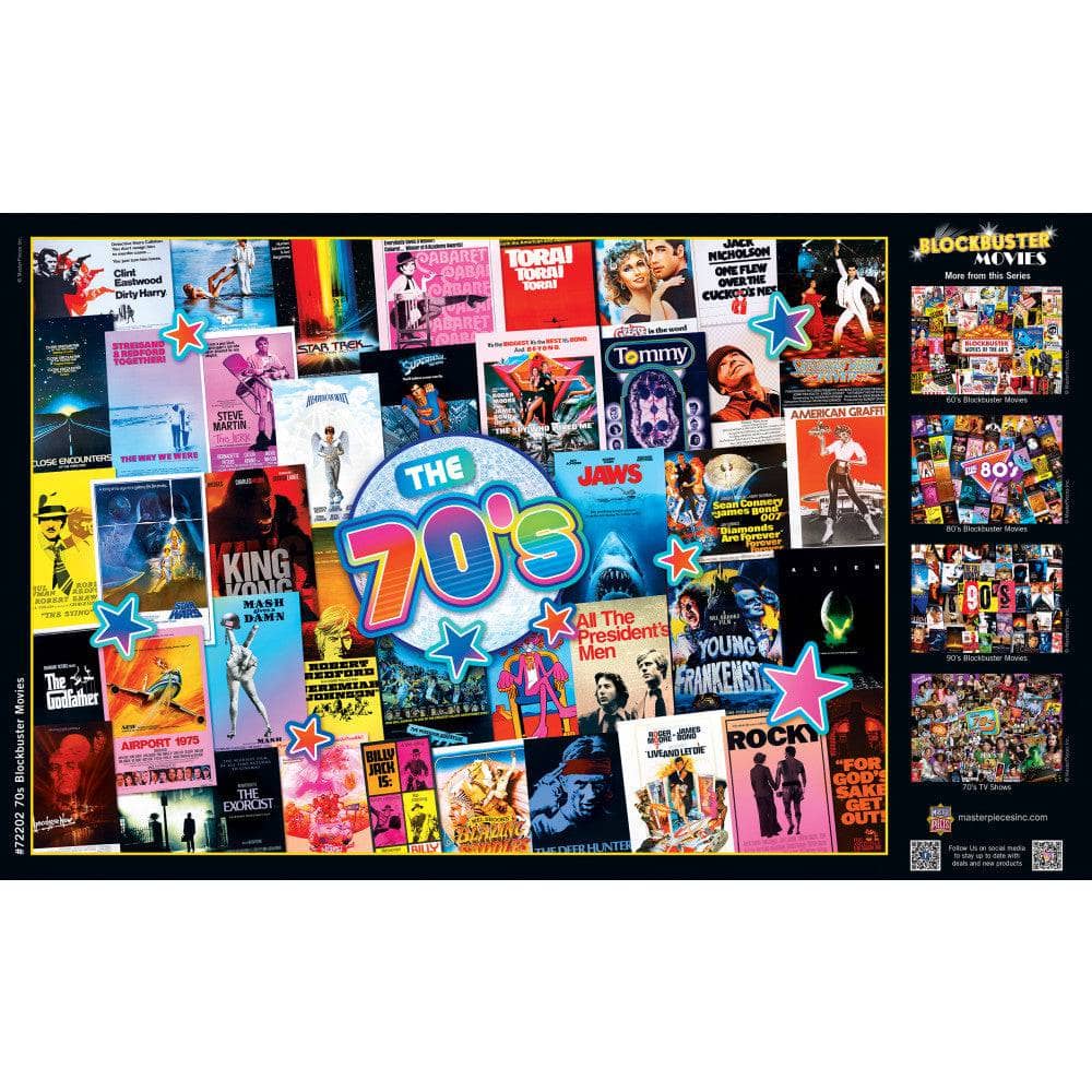 70's Blockbusters 1000 Piece Jigsaw Puzzle (ONLINE ORDER ONLY)
