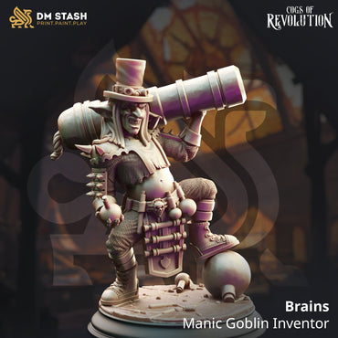 Brains, Manic Goblin Inventor (Male Goblin Artificer) (Online Only)