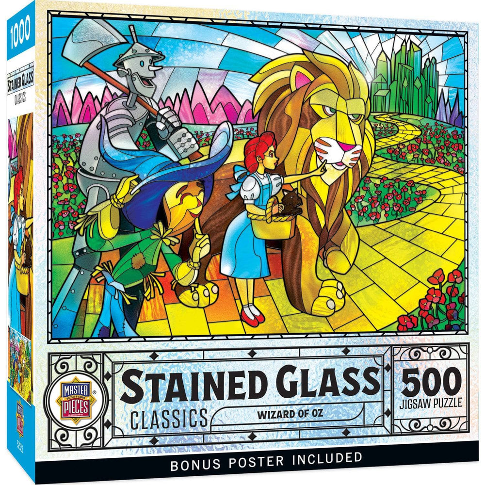 Stained Glass - Wizard of Oz 500 Piece Jigsaw Puzzle (ONLINE ORDER ONLY)