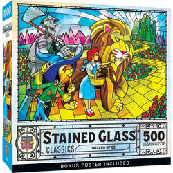 Stained Glass - Wizard of Oz 500 Piece Jigsaw Puzzle (ONLINE ORDER ONLY)