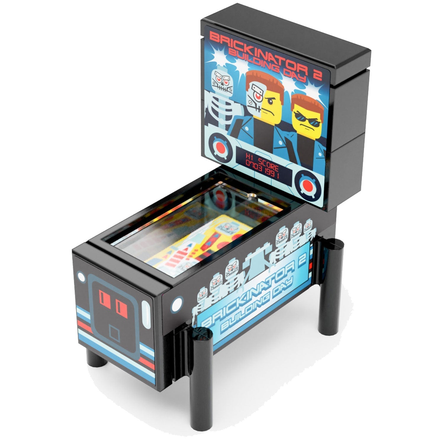Brickinator 2: Building Day - B3 Customs Pinball Arcade Machine Building Set made using LEGO parts (Online Order Only)