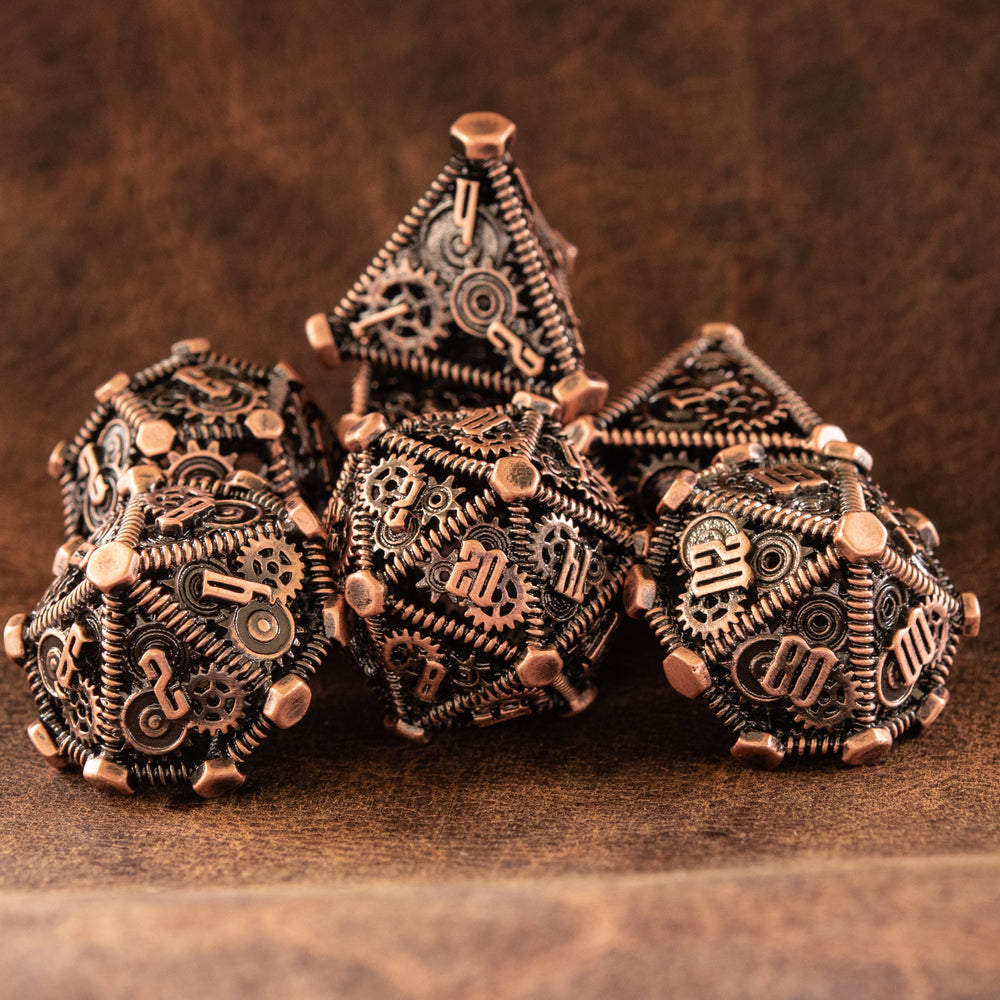 Weird West Wasteland Hollow Metal Dice Set - Bronze (ONLINE ORDER ONLY)