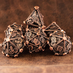 Weird West Wasteland Hollow Metal Dice Set - Bronze (ONLINE ORDER ONLY)