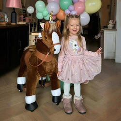 Model U Ride‑On Pony Toy Riding Horse Age 4‑7 Brown (ONLINE ORDER ONLY)