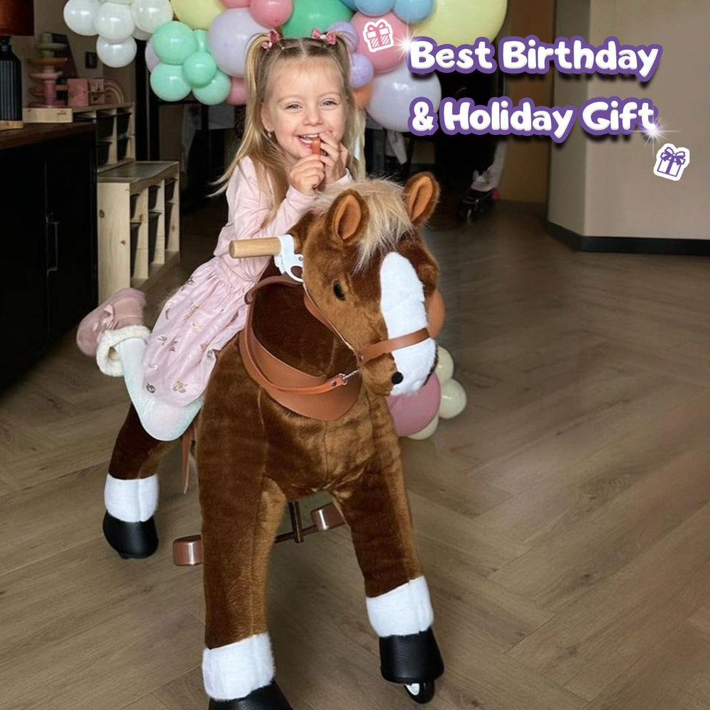 Model U Ride‑On Pony Toy Riding Horse Age 4‑7 Brown (ONLINE ORDER ONLY)