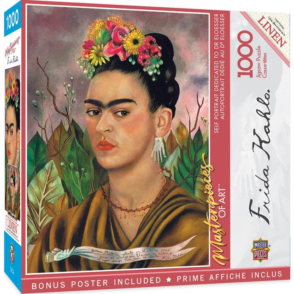 MasterPieces of Art - Frida Kahlo Self Portrait 1000 Piece Jigsaw Puzzle (ONLINE ORDER ONLY)