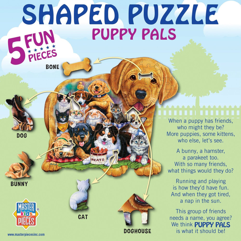 Puppy Pals - 100 Piece Shaped Jigsaw Puzzle (ONLINE ORDER ONLY)
