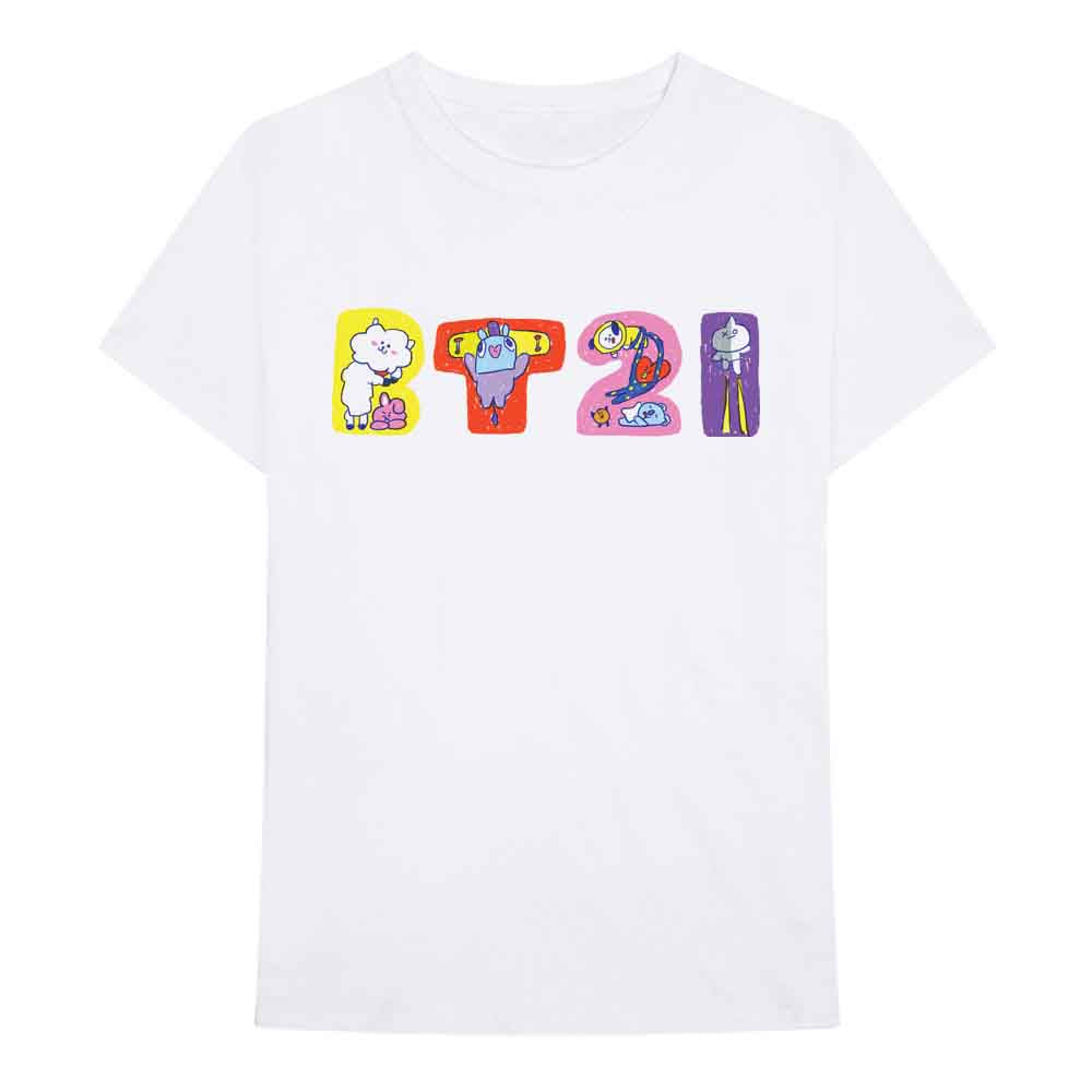 BT21 - Doodle Letters [T-Shirt] (ONLINE ORDER ONLY)