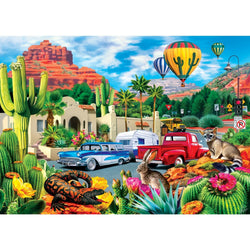 Roadsides of the Southwest - Hot Air & Cool Cars 500 Piece Jigsaw Puzzle (ONLINE ORDER ONLY)