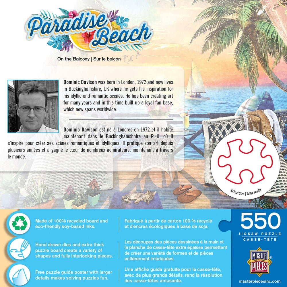 Paradise Beach - On the Balcony 550 Piece Jigsaw Puzzle (ONLINE ORDER ONLY)