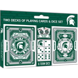 Michigan State Spartans - 2-Pack Playing Cards & Dice Set (ONLINE ORDER ONLY)