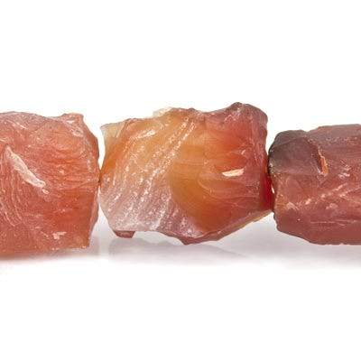 Burnt Orange Agate Beads Hammer Faceted Rectangle (ONLINE ORDER ONLY)