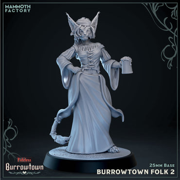 Burrowtown Folk: Sculpt 2 (Female Tabaxi Villager) (ONLINE ORDER ONLY)