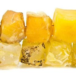 Buttercup Yellow Agate Beads Hammer Faceted Cube, Set of 2 (ONLINE ORDER ONLY)