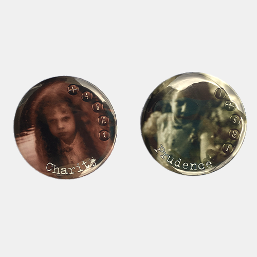 Prudence & Charity (Lunch Money Button Men) (ONLINE ORDER ONLY)