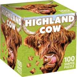 Highland Cow 100 Piece Shaped Jigsaw Puzzle (ONLINE ORDER ONLY)
