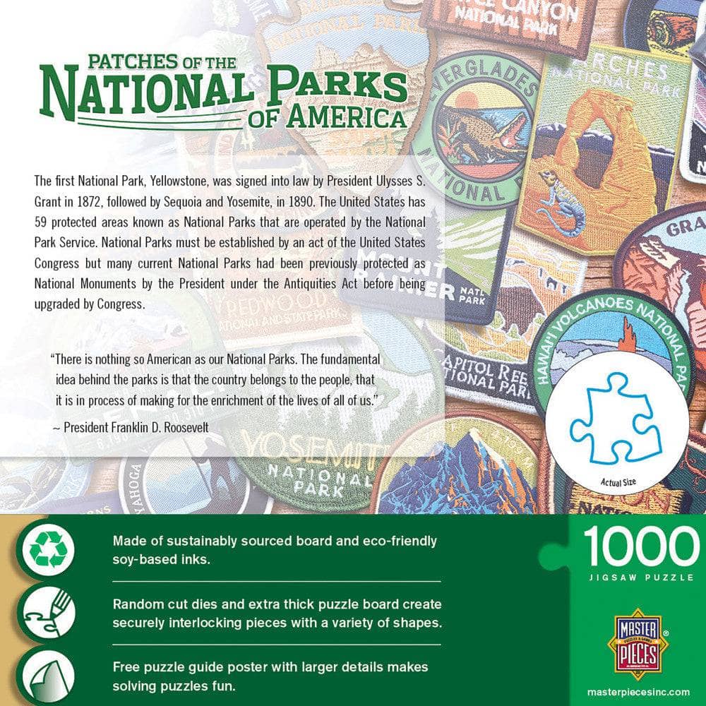 Patches of the National Parks 1000 Piece Jigsaw Puzzle (ONLINE ORDER ONLY)