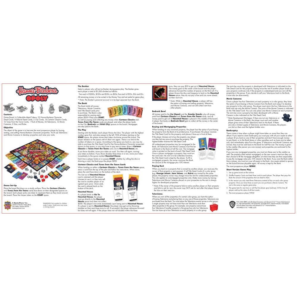 Hanna-Barbera Opoly Board Game Board Game (ONLINE ORDER ONLY)