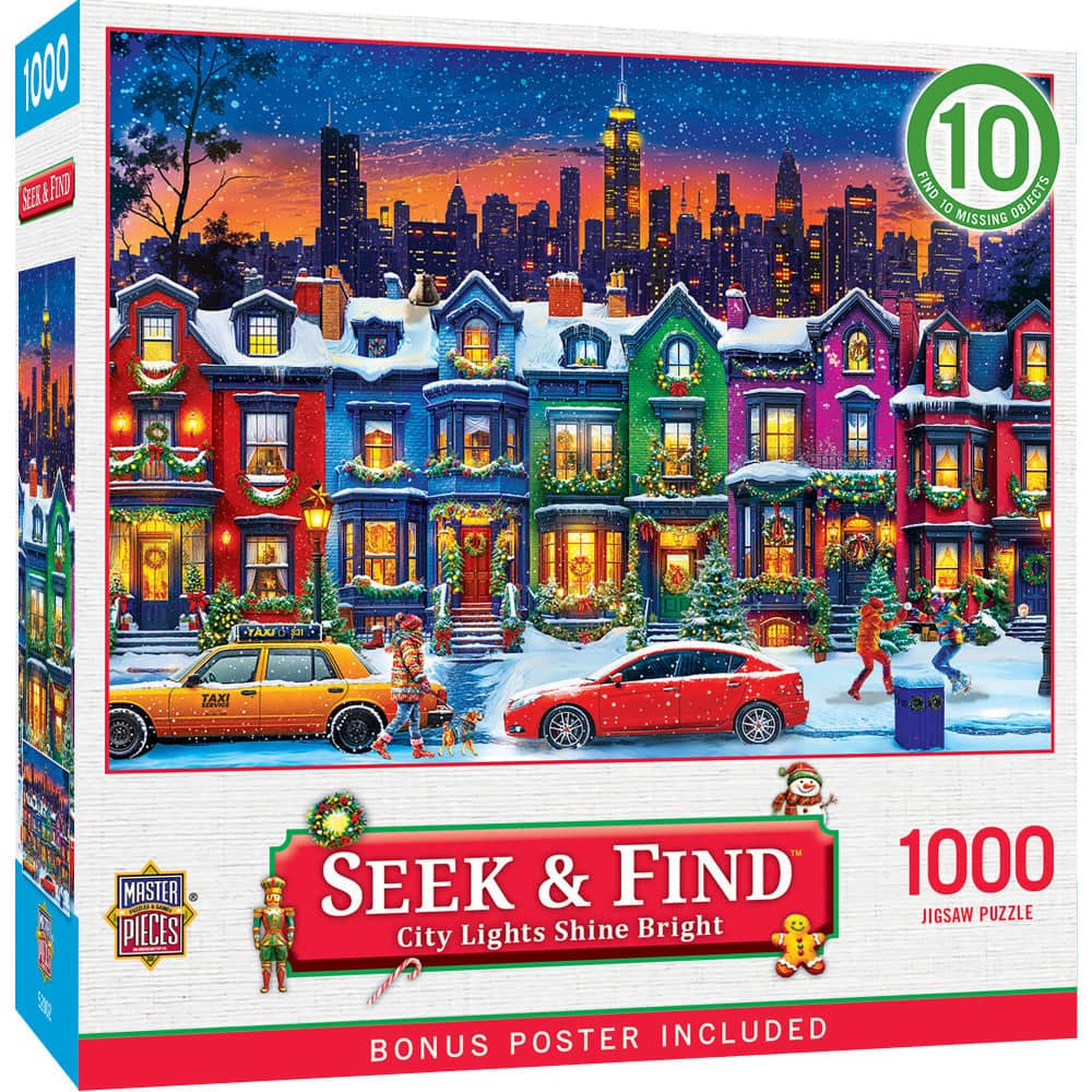 Seek & Find - City Lights Shine Bright 1000 Piece Jigsaw Puzzle (ONLINE ORDER ONLY)