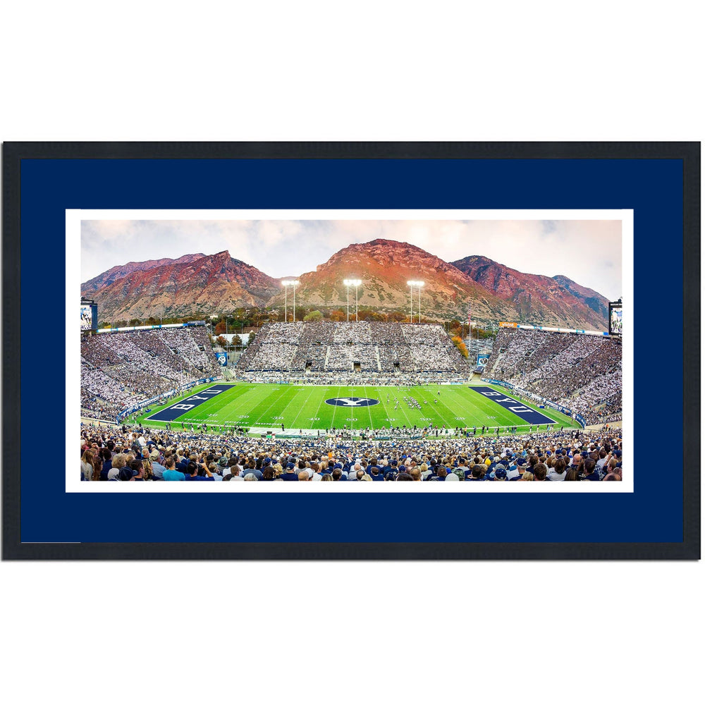 Framed LaVell Edwards Stadium BYU Cougars 16x24 NCAA Football Photo Professionally Matted (ONLINE ORDER ONLY)