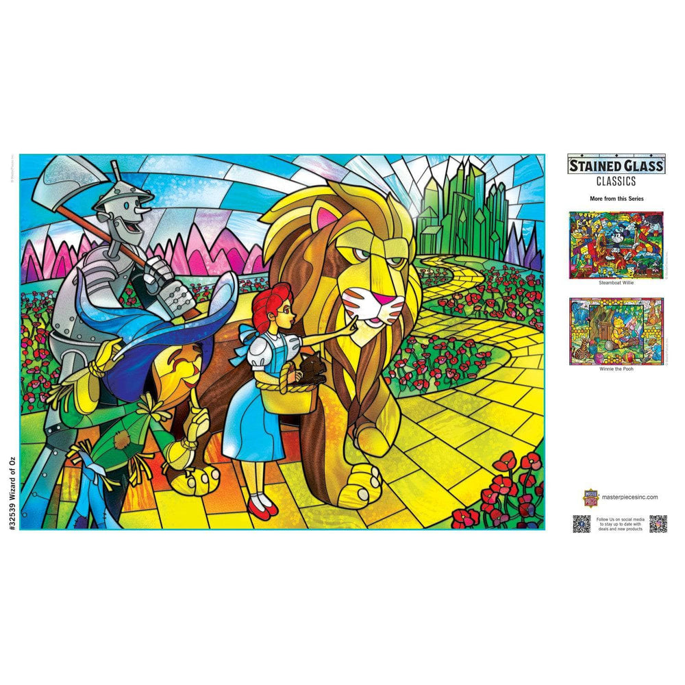 Stained Glass - Wizard of Oz 500 Piece Jigsaw Puzzle (ONLINE ORDER ONLY)