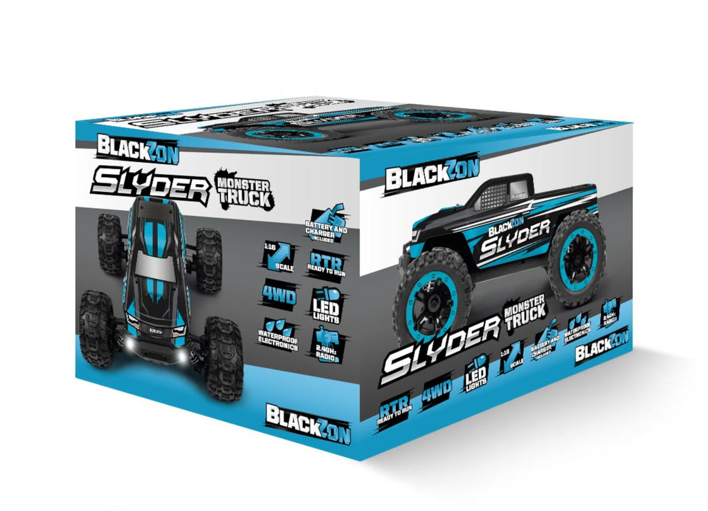 BlackZon Slyder 1/16th RTR 4WD Electric Monster Truck Blue (ONLINE ORDER ONLY)
