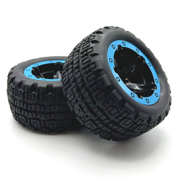 BlackZon Slyder ST Wheels/Tires Assembled (Black/Blue) (ONLINE ORDER ONLY)