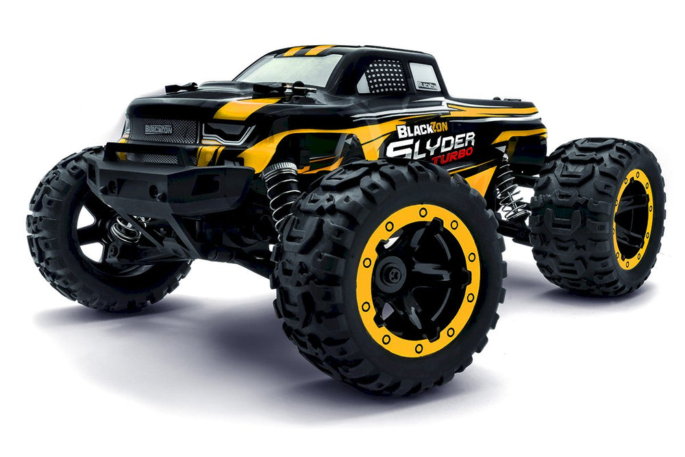 BlackZon Slyder MT Turbo 1/16 4WD 2S Brushless Monster Truck - Yellow 540213 (ONLINE ORDER ONLY)