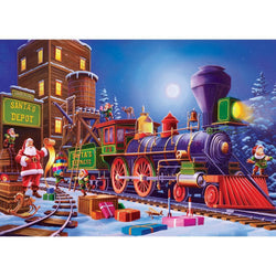 Sparkle & Shine - Santa's Depot 500 Piece Glitter Jigsaw Puzzle (ONLINE ORDER ONLY)