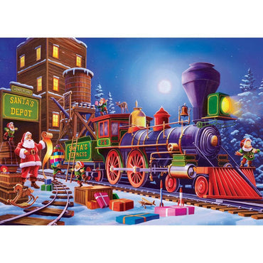 Sparkle & Shine - Santa's Depot 500 Piece Glitter Jigsaw Puzzle (ONLINE ORDER ONLY)