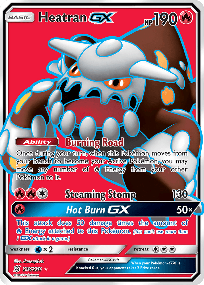 Heatran GX (216/236) [Sun & Moon: Unified Minds] (Online Only)