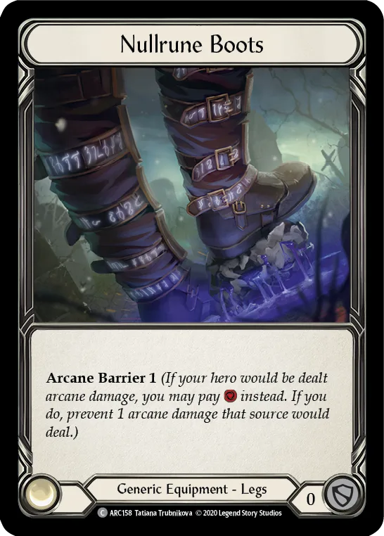 Nullrune Boots [U-ARC158] (Arcane Rising Unlimited)  Unlimited Rainbow Foil - Anime Imports LLC