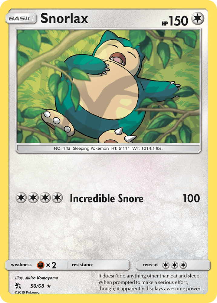 Snorlax (50/68) [Sun & Moon: Hidden Fates] (Online Only)
