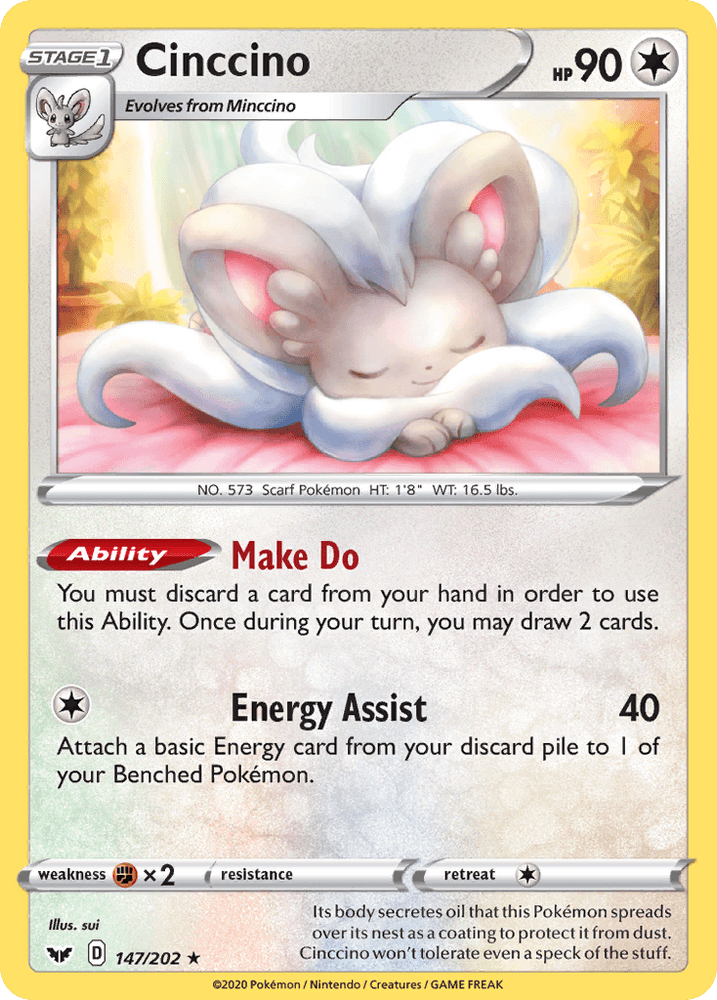 Cinccino (147/202) [Sword & Shield: Base Set] (Online Only)
