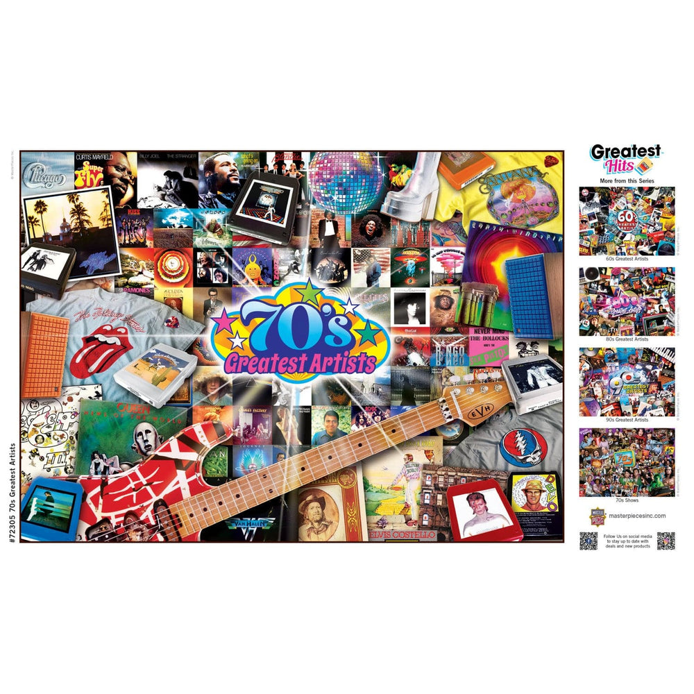 Greatest Hits - 70's Artists 1000 Piece Jigsaw Puzzle (ONLINE ORDER ONLY)