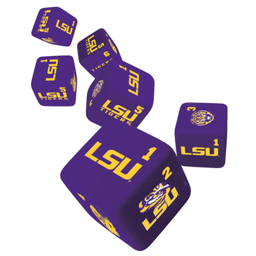 LSU Tigers Dice Set - 19mm (ONLINE ORDER ONLY)