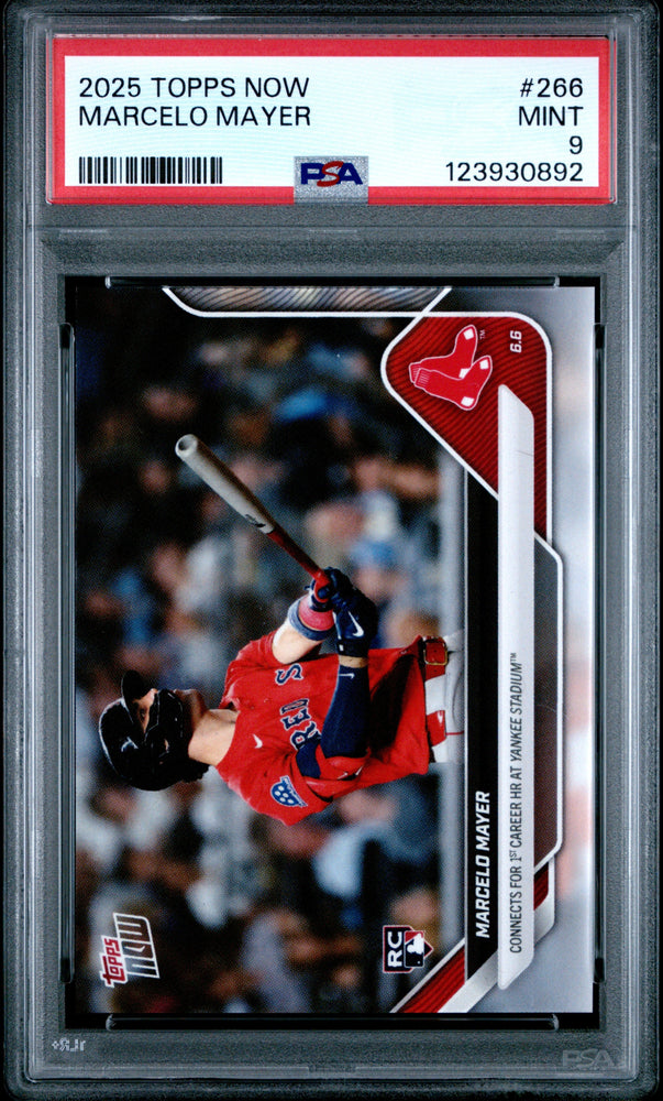 Graded 2025 Topps Now Marcelo Mayer #266 Rookie RC Baseball Card PSA 9 Mint (ONLINE ORDER ONLY)