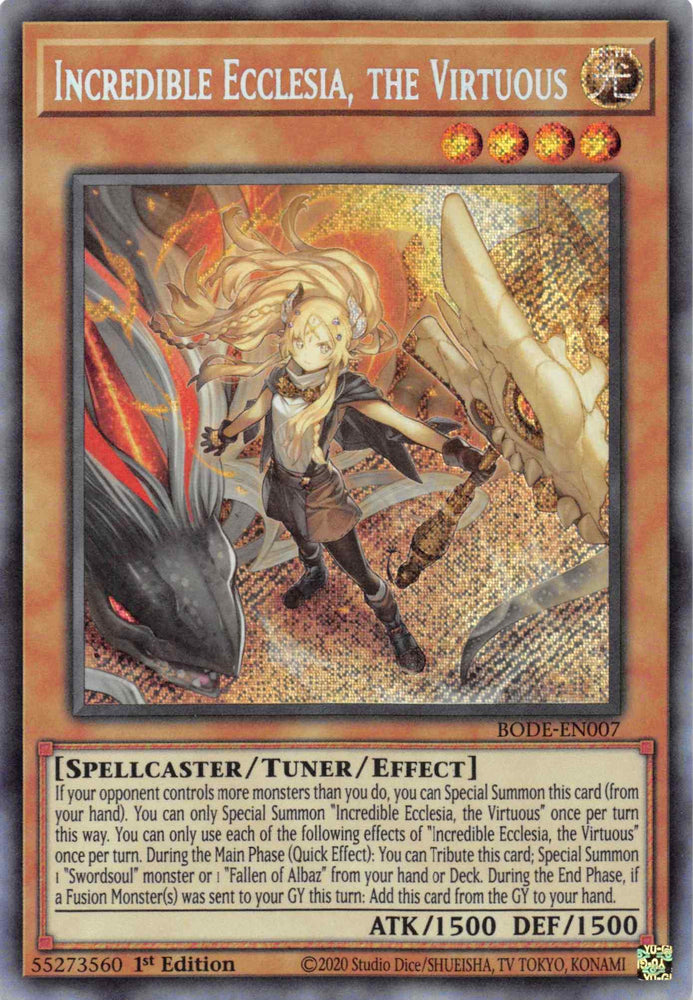 Incredible Ecclesia, the Virtuous [BODE-EN007] Secret Rare (ONLINE ORDER ONLY)