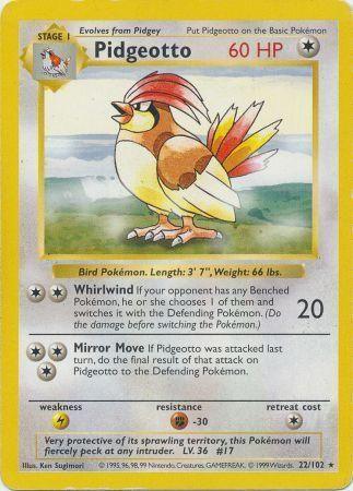Pidgeotto (22/102) [Base Set Shadowless Unlimited] (Online Only)