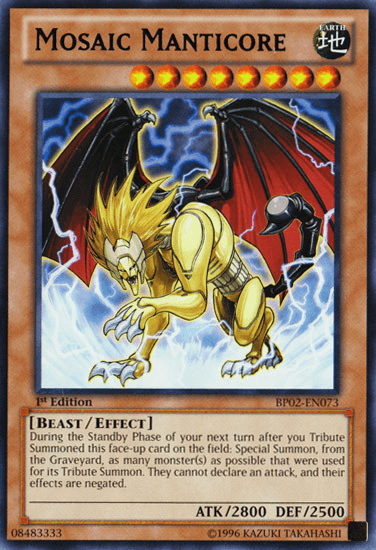 Mosaic Manticore [BP02-EN073] Rare (ONLINE ORDER ONLY)
