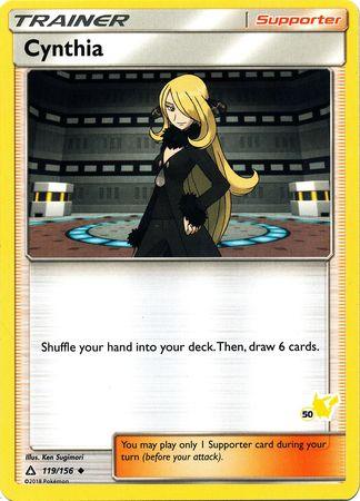 Cynthia (119/156) (Pikachu Stamp #50) [Battle Academy 2020] (Online Only)