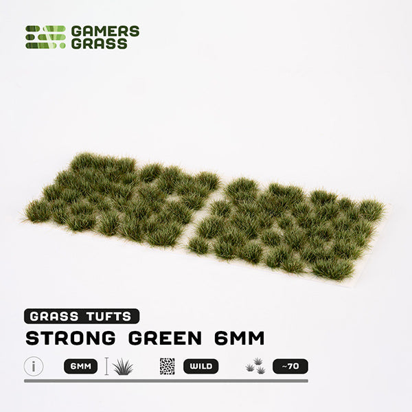Gamers Grass Tufts: Strong Green 6mm - Wild (ONLINE ORDER ONLY)