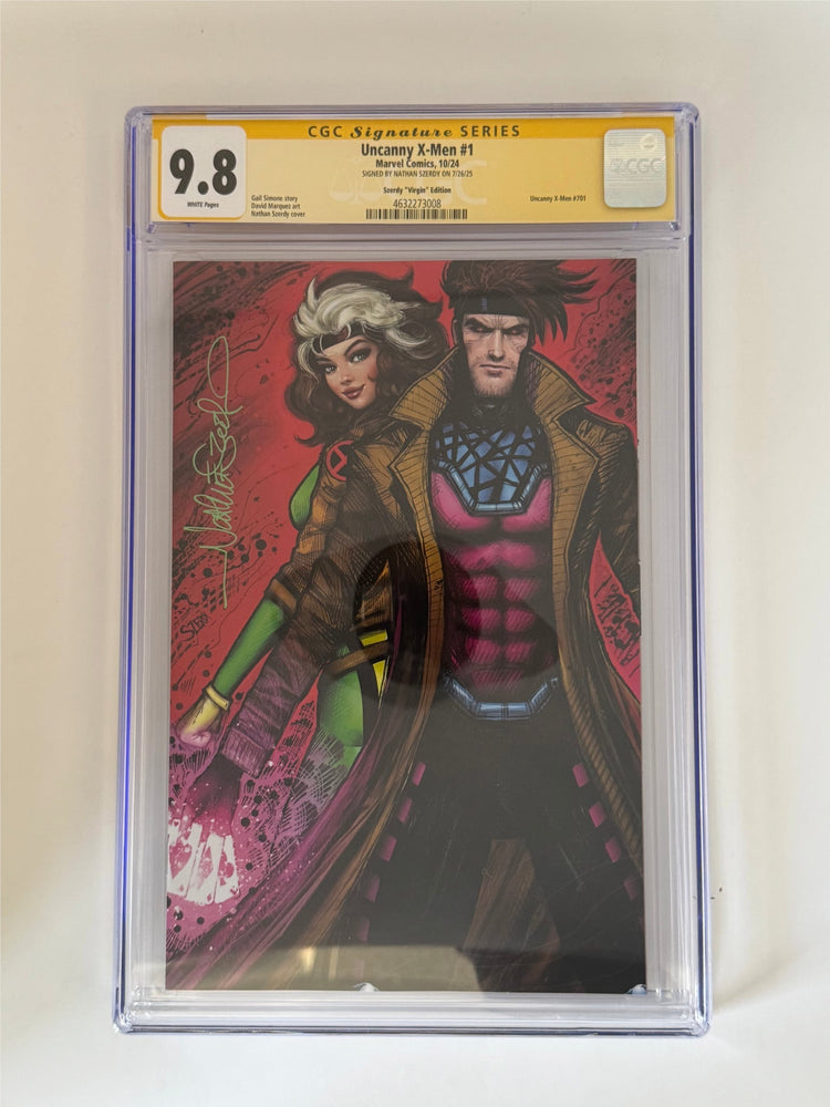 [Signed by Nathan Szerdy] Uncanny X-men #1 CGC 9.8 Yellow Label Szerdy Exclusive Virgin Var (ONLINE ORDER ONLY)