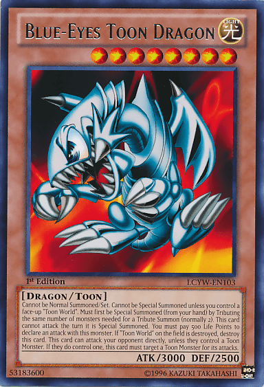 Blue-Eyes Toon Dragon [LCYW-EN103] Rare (ONLINE ORDER ONLY)