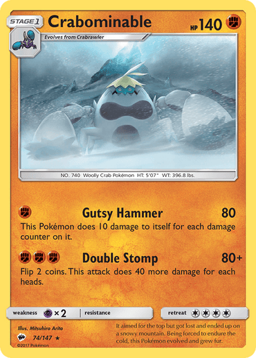 Crabominable (74/147) [Sun & Moon: Burning Shadows] (Online Only)