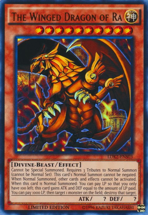 The Winged Dragon of Ra [LDK2-ENS03] Ultra Rare (ONLINE ORDER ONLY)