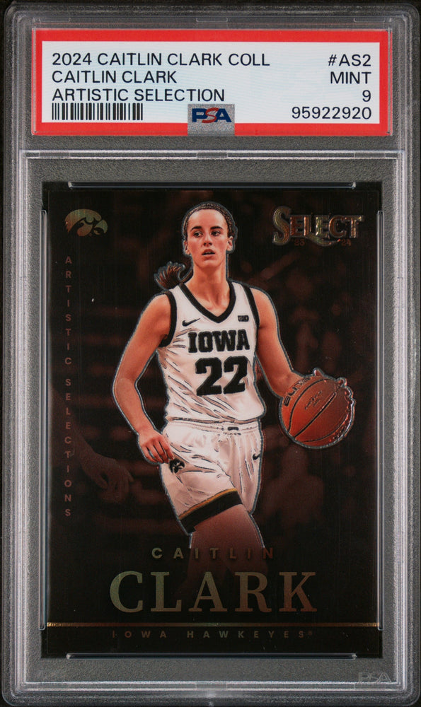 Graded 2024 Panini Caitlin Clark Collection Caitlin Clark #AS2 Artistic Selection Rookie RC Basketball Card PSA 9 Mint (ONLINE ORDER ONLY)