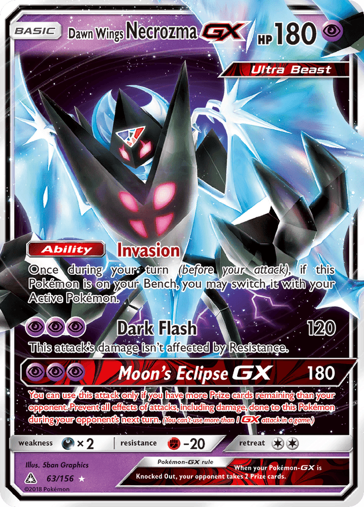Dawn Wings Necrozma GX (63/156) [Sun & Moon: Ultra Prism] (Online Only)